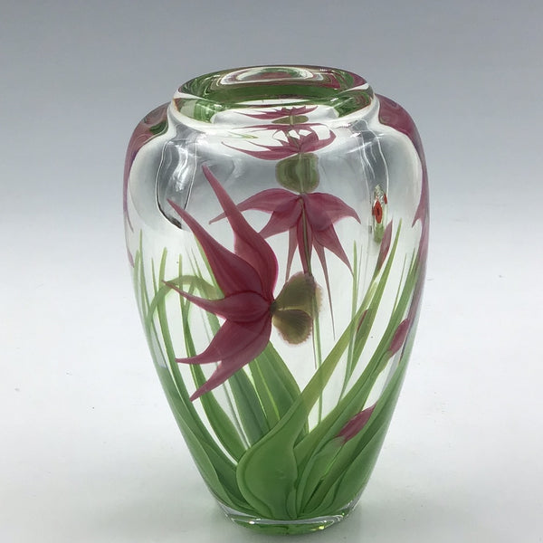 アメリカ　Orient & Flume Art Glass　フラワーベース Wild Orchid – Orient & Flume Art Glass